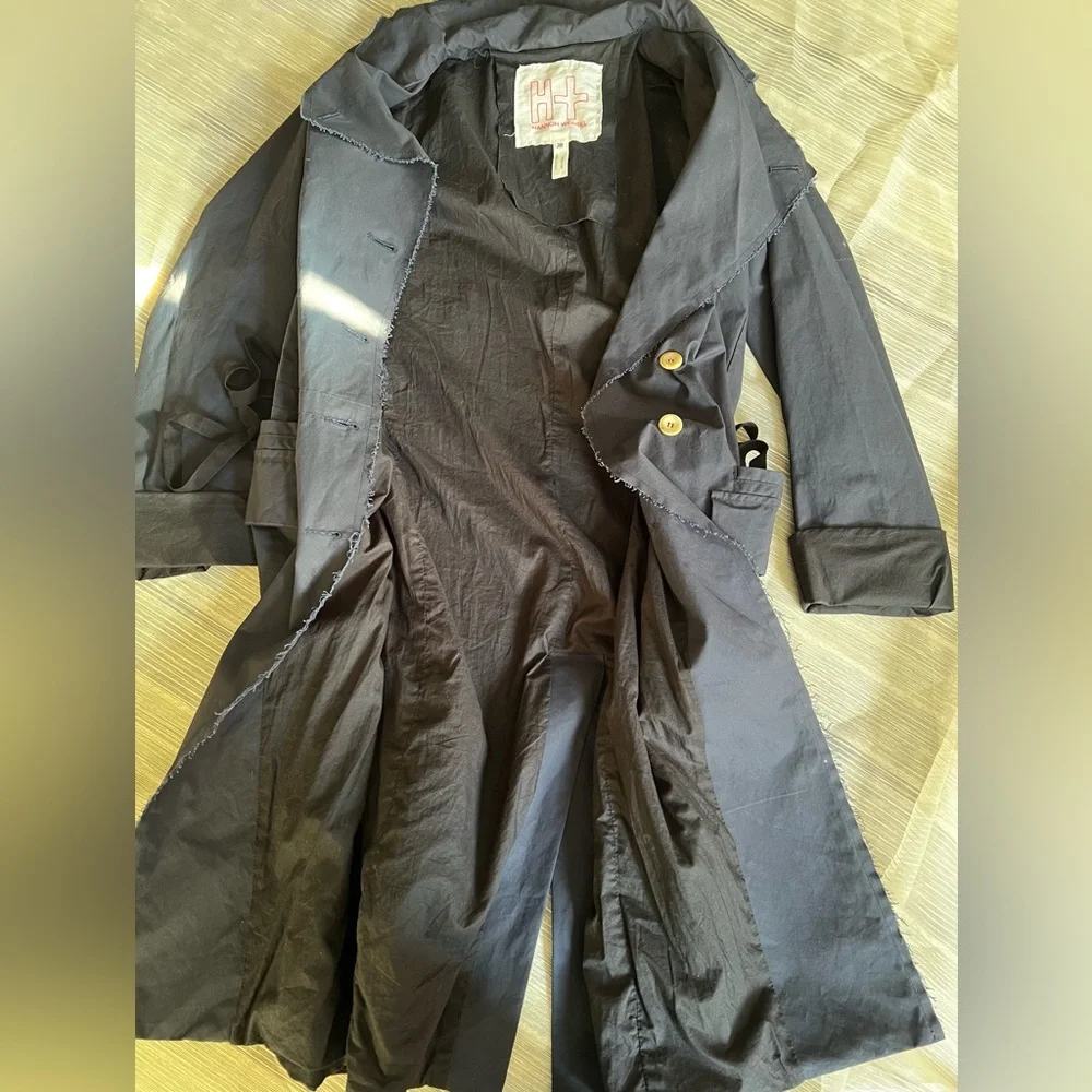❌SOLD❌Hannoh Wessel Navy Trench-Style Cotton Coat made in Italy |38 - Picture 13 of 15